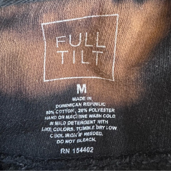 Full Tilt Black and Tan Black and Tan Tie Dye with Butterfly Graphic Hoodie - Picture 3 of 14